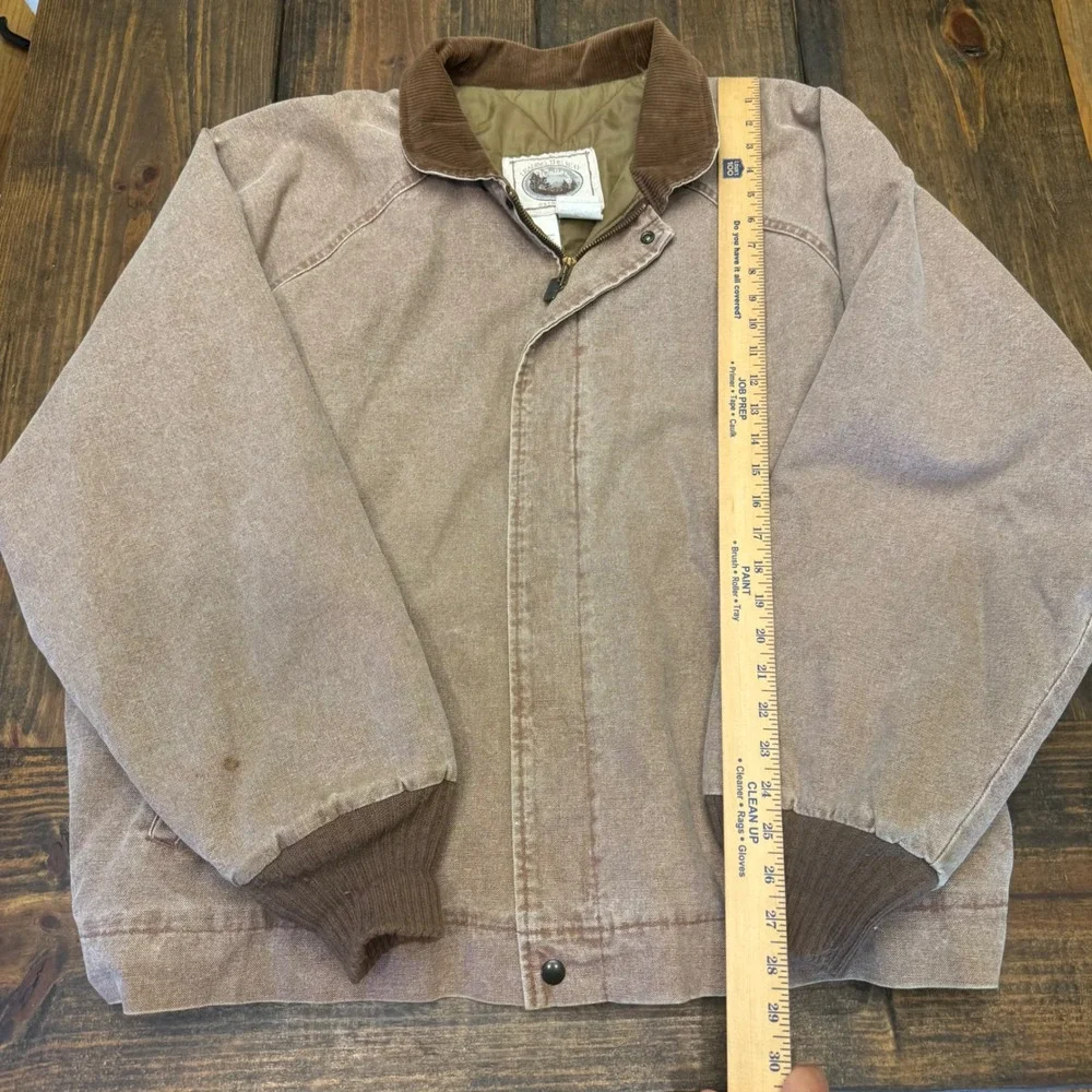 Vintage Walls Leading The Way Outdoors Jacket Mens 2XL Brown Canvas Workwear USA